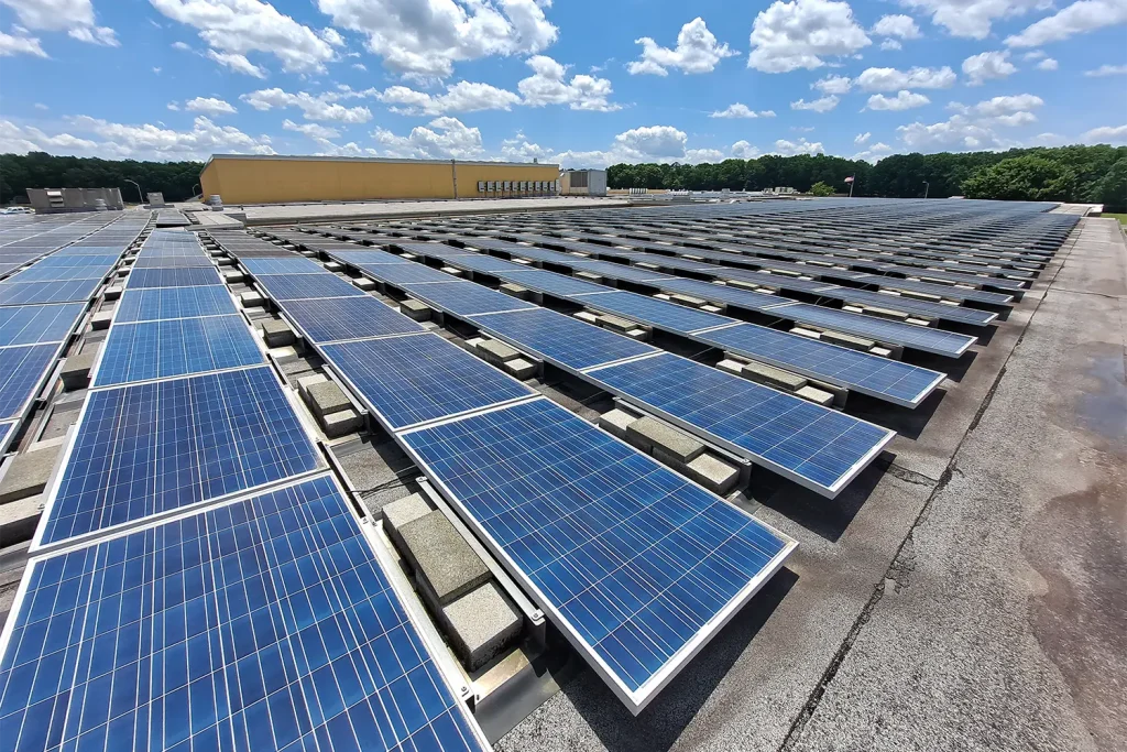 Solar panels on a roof