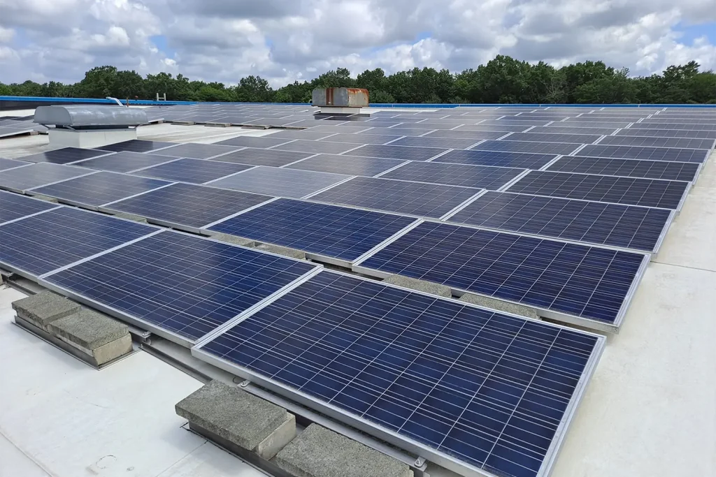 Solar panels on a roof